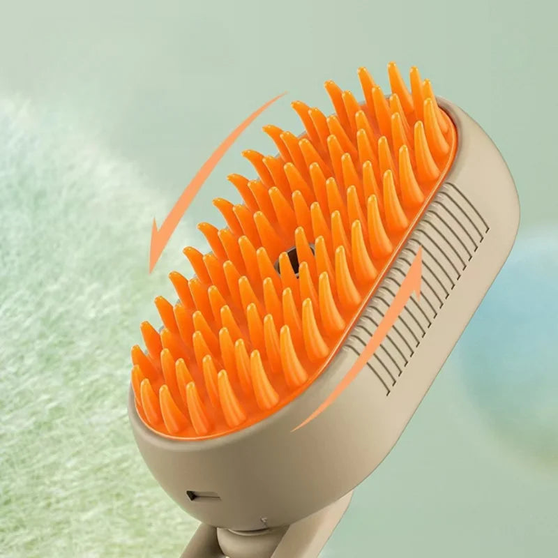 Escova elétrica para cães e gatos, Dog Steamer Brush para massagem, Pet Grooming, Removendo os cabelos