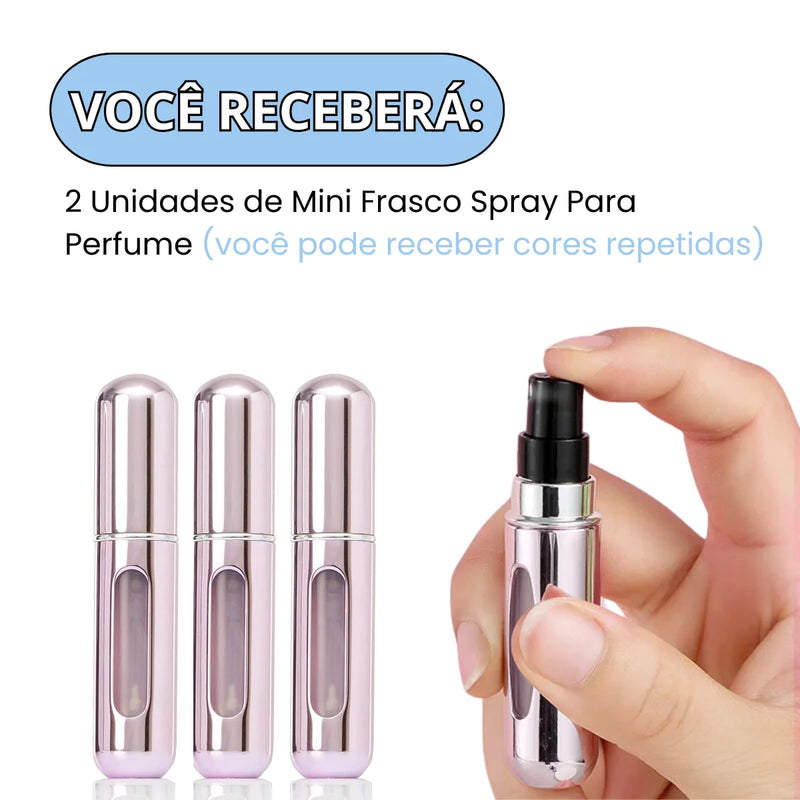 Frasco de Perfume Mini Spray Portátil 5ml - 2 Unidades Recarregáveis