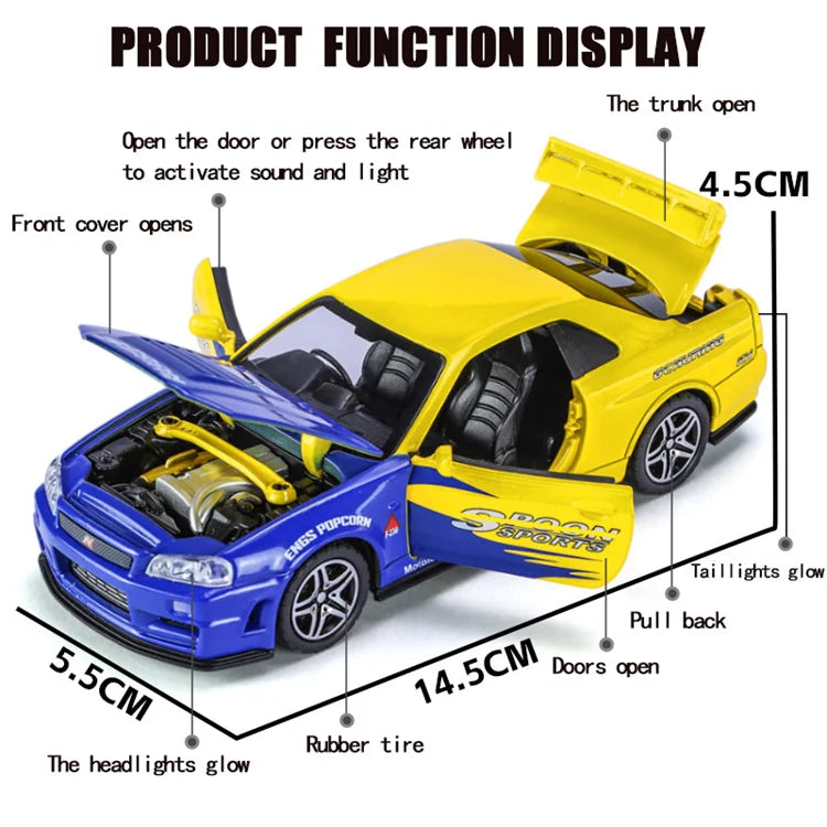 1:32 GTR R34 SKYLINE Velozes E Furiosos - Skyline Brian